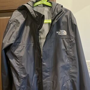 Northface face black rain jacket